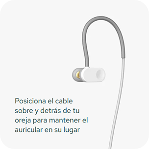 Conecta el auricular y llévalo como si fueran unos auriculares